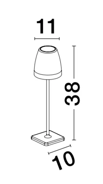 Vonkajšie stolové osvetlenie -  Novaluce Vonkajšie LED svietidlo Colt B 11 biele