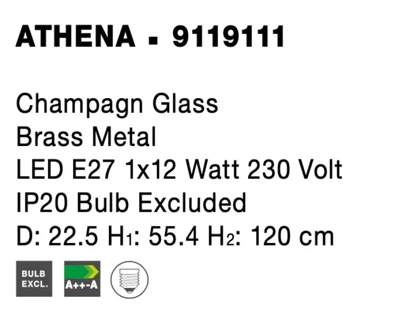 Lustre a závesné svietidlá - Novaluce Luxusný luster Athena 225 Mosadz