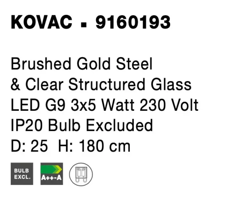 Lustre a závesné svietidlá - Novaluce Retro luster Kovac 25 zlaté