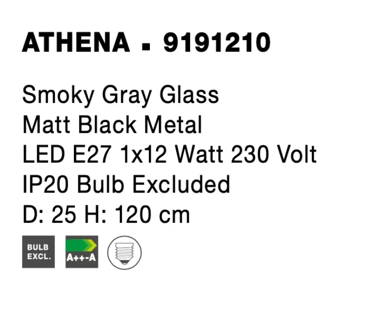 Lustre a závesné svietidlá - Novaluce Retro luster Athena 25 tmavo sivé