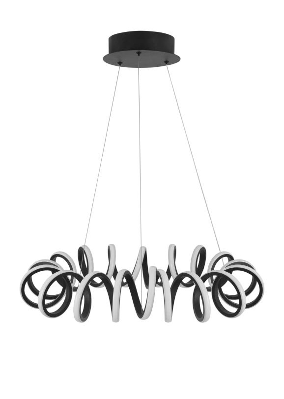 Lustre a závesné svietidlá - Novaluce LED luster Zinia 60 čierne