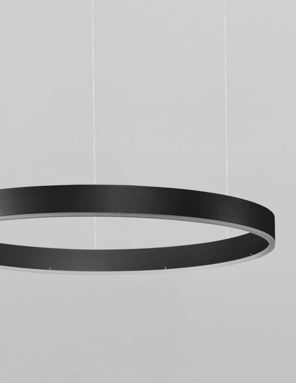 Lustre a závesné svietidlá - Novaluce LED luster Motif 60 čierne stmievateľné