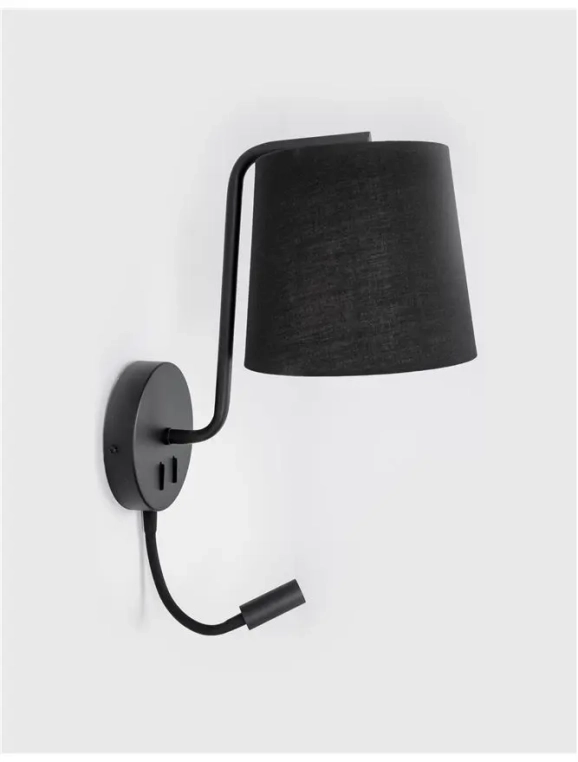 Nástenné svietidlá - Novaluce Dizajnové nástenné svietidlo Sage 20 čierne