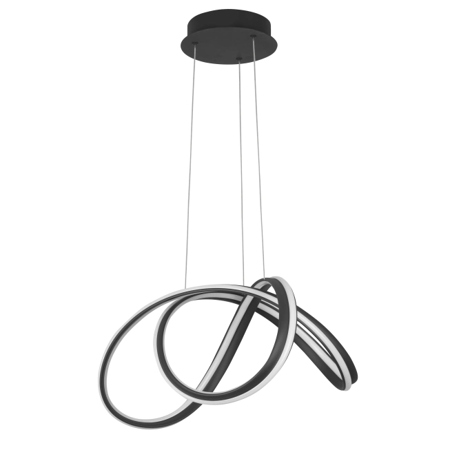 Lustre a závesné svietidlá - Novaluce LED luster Truno 52 čierne